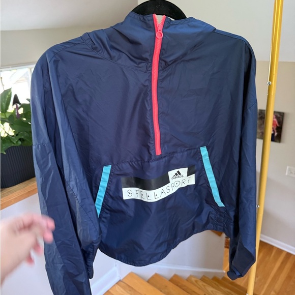 Stella McCartney x adidas Women’s Crop Drawstring StellaSport Windbreaker Size M - Picture 4 of 6